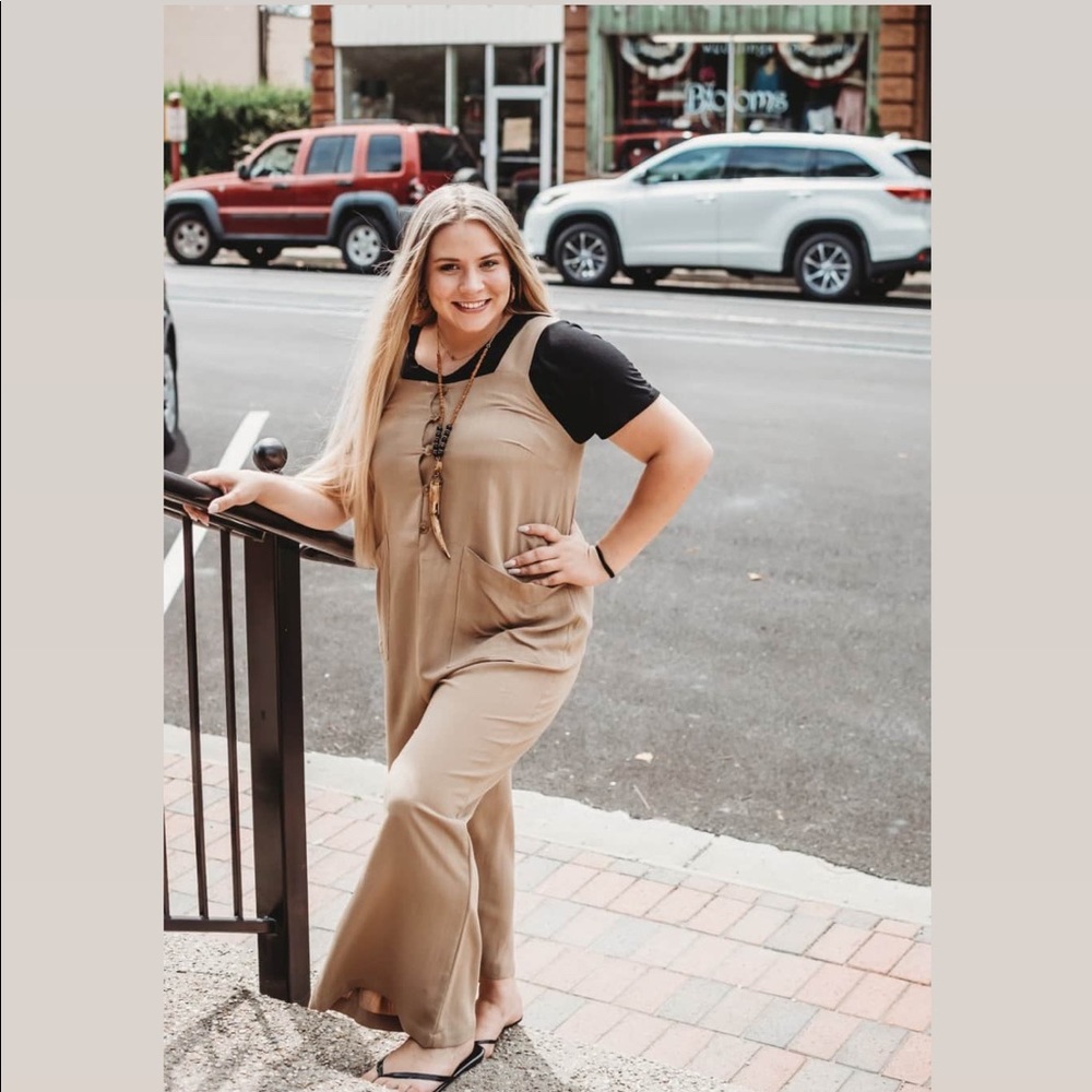 Tan jumpsuit
